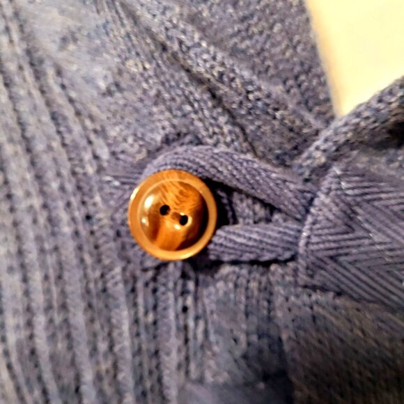 Duluth Trading Co Men's Brigadier Shawl Collar Sweater L Tall Blue Preppy - Picture 9 of 15